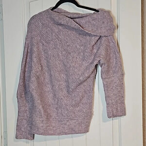 Anthropologie Purple‎ Off Shoulder Sweater